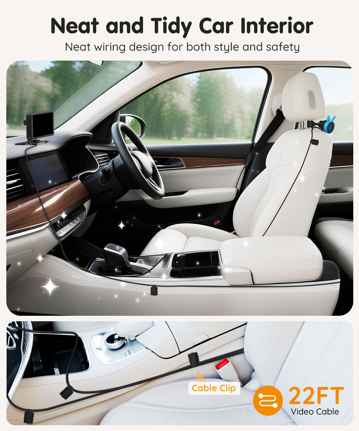 Thumbnail 4 de Babyvue BV3PRO Dual Baby Car Camera: 7.2" 1080p Split Screen for Two Kids