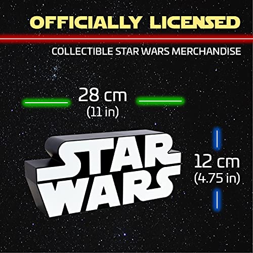Detalle de Paladone Lámpara Logo Icónico Star Wars: iluminación oficial para escritorio y pared