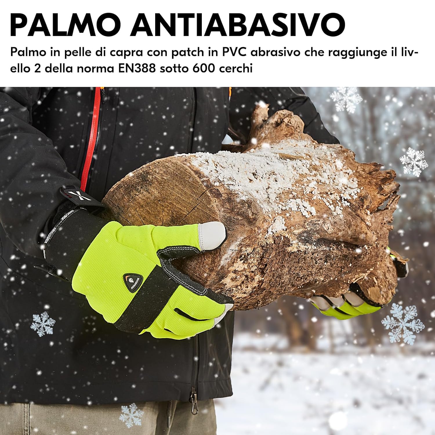 Thumbnail 4 de Vgo... guanti impermeabili e antitaglio per motosega invernali, taglio a 12 strati, L (verde) – 1 paio