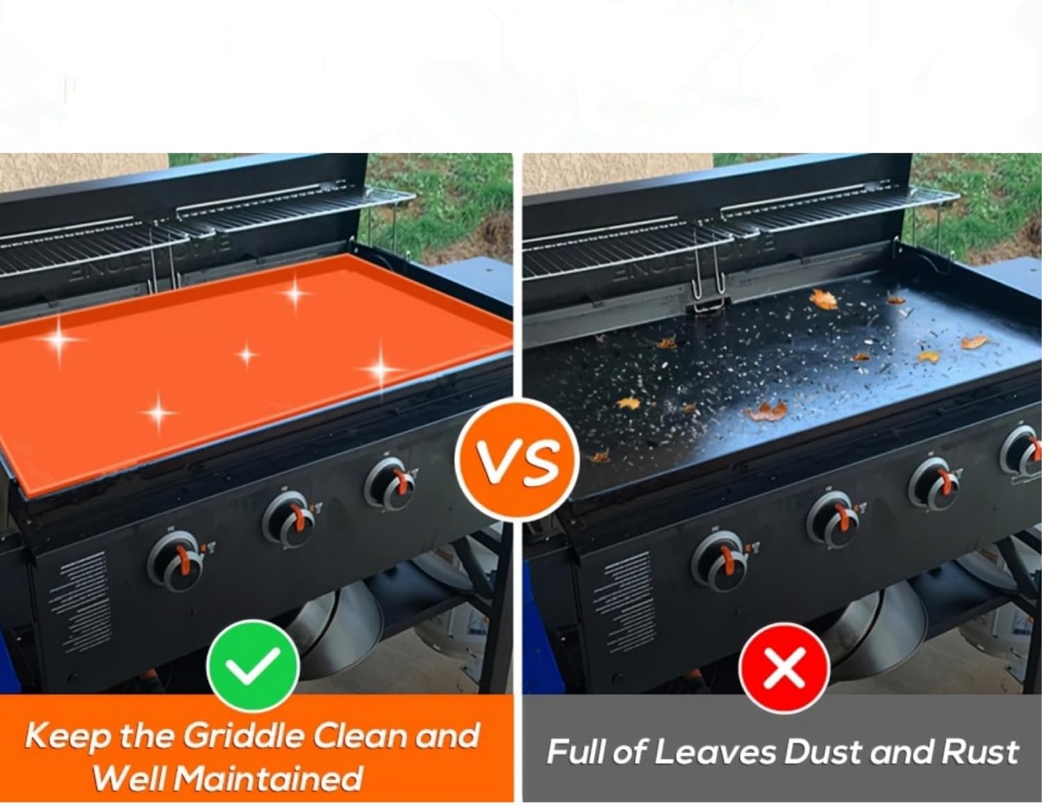 Thumbnail 6 de REEDTOCK GSM2389 Silicone Griddle Mat for 36-Inch Blackstone, Orange, 400°F