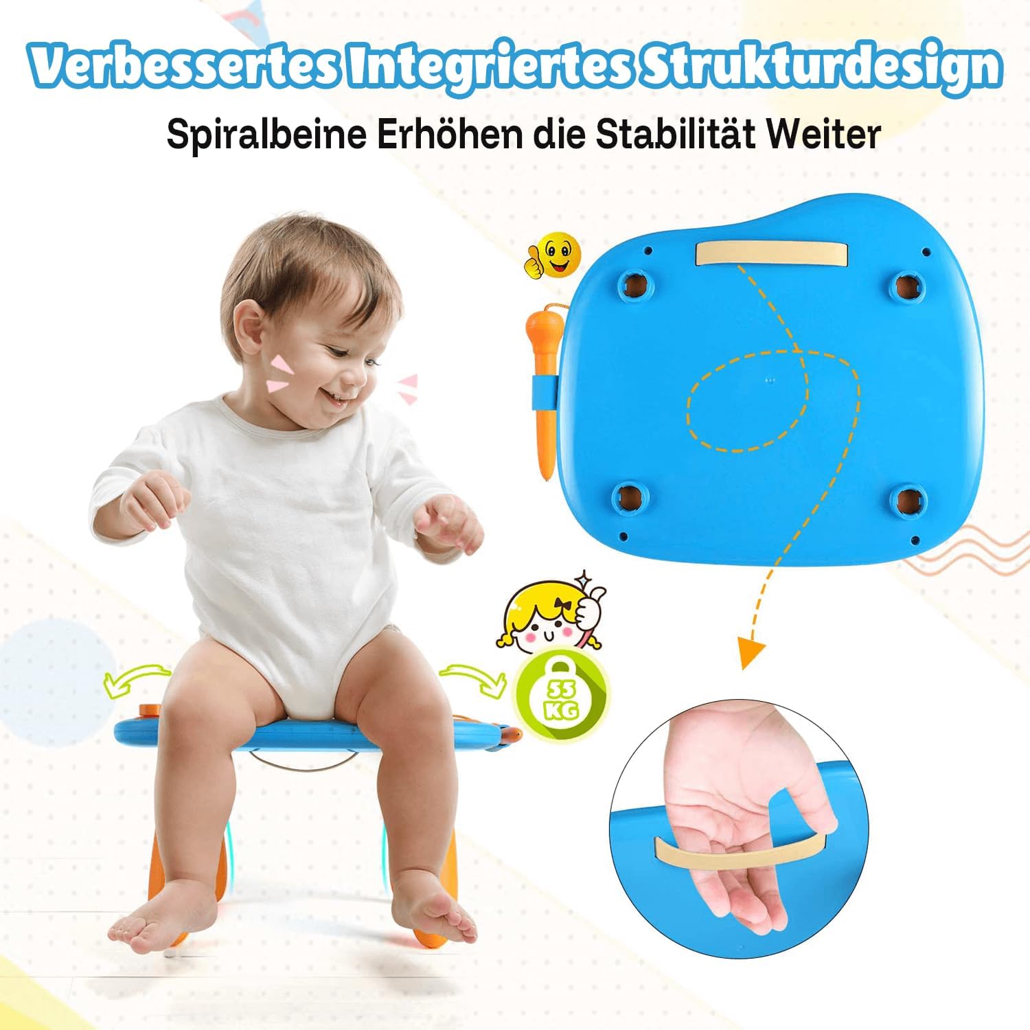 Thumbnail 6 de Smasiagon magnetische Maltafel „Zaubertafel“ – löschbares Magnet-Zeichenbrett für Kinder (ab 1–3 Jahren), Marineblau