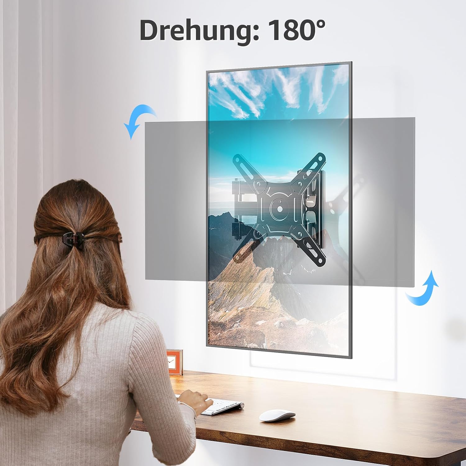 Detalle 2 de MOUNTUP TV Wandhalterung 180° für 14-42 Zoll