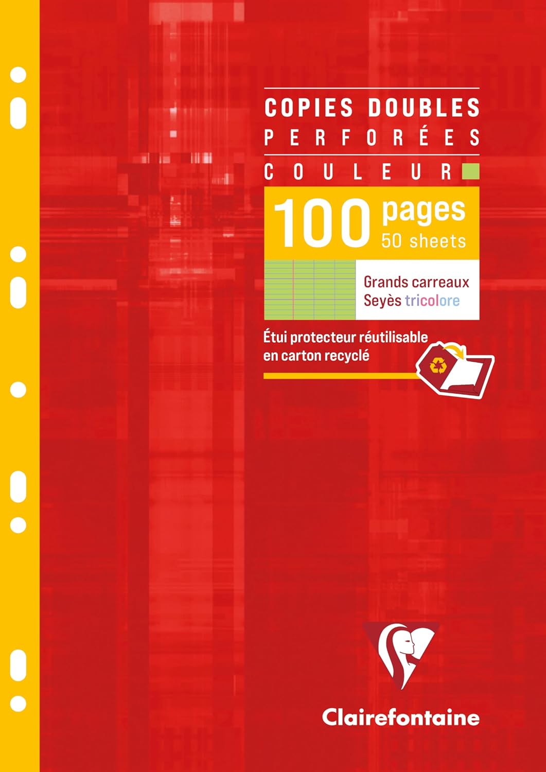 Thumbnail 6 de Clairefontaine 47111C Étui de Copies Doubles Perforées A4 200 Pages — Couleurs Assorties