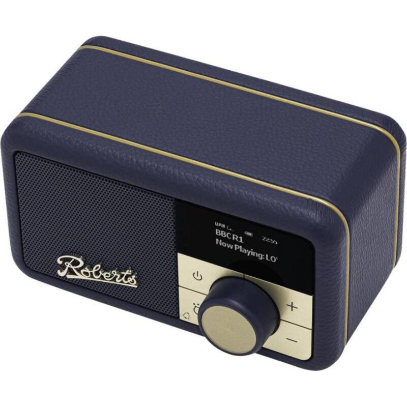 Detalle 2 de Roberts Revival Petite 2 DAB+ FM Azul: radio portátil con sonido claro y alarma