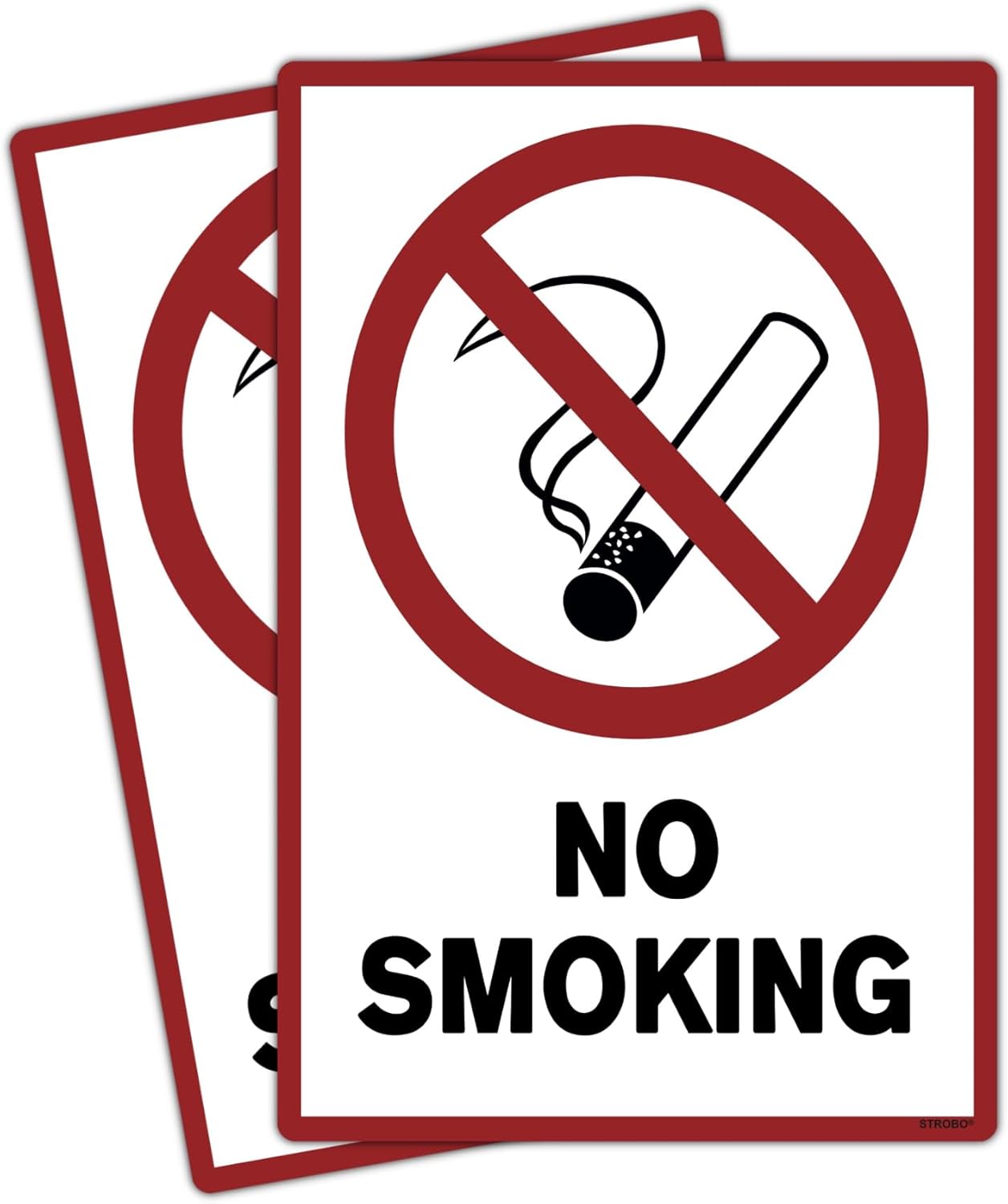 Detalle de STROBO 2 Stück No Smoking Hinweisschild – 30x20 cm, UV-beständige Hartschaumplatte