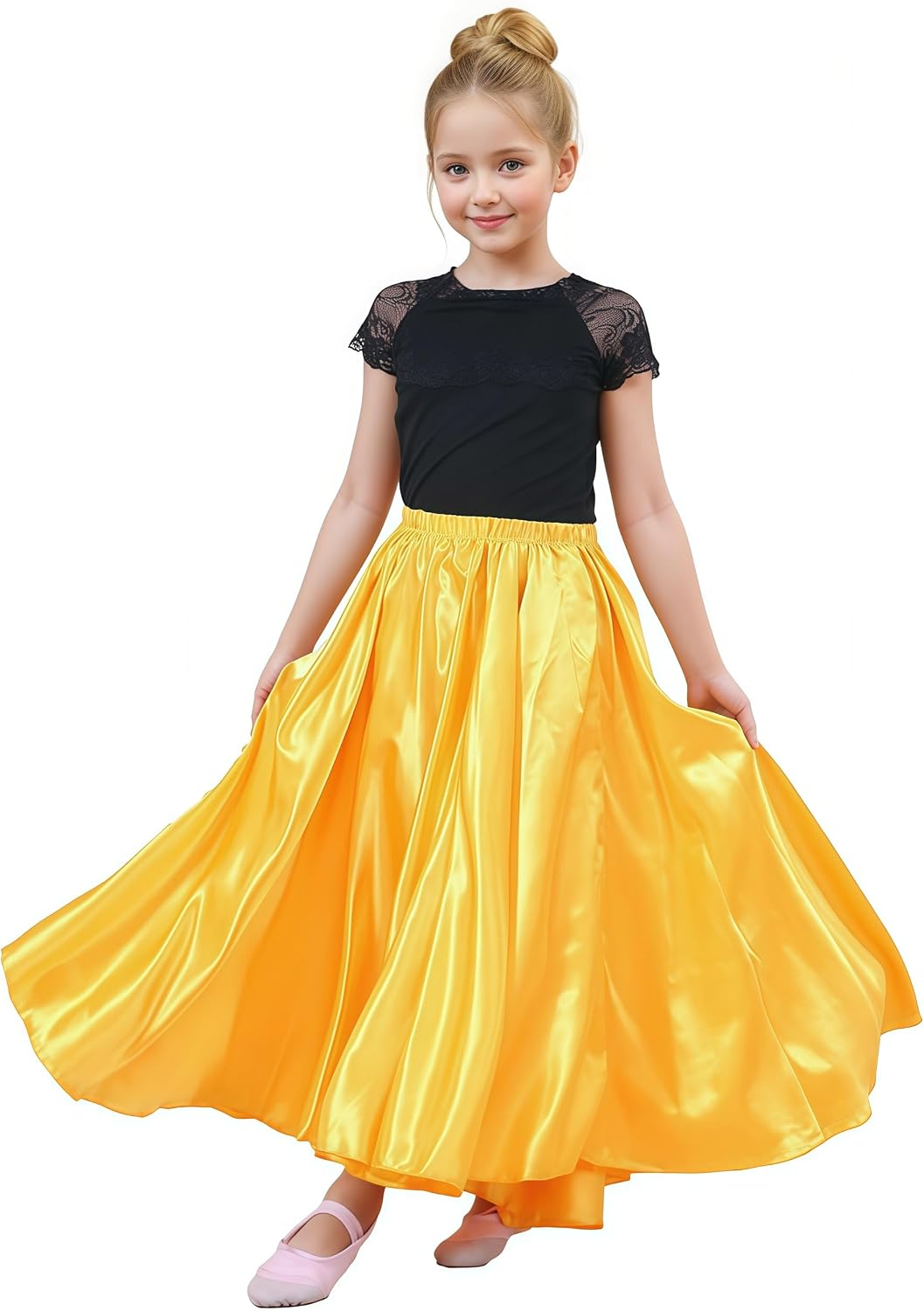 Detalle 2 de Baisdan belly dance skirt, shiny satin 68cm