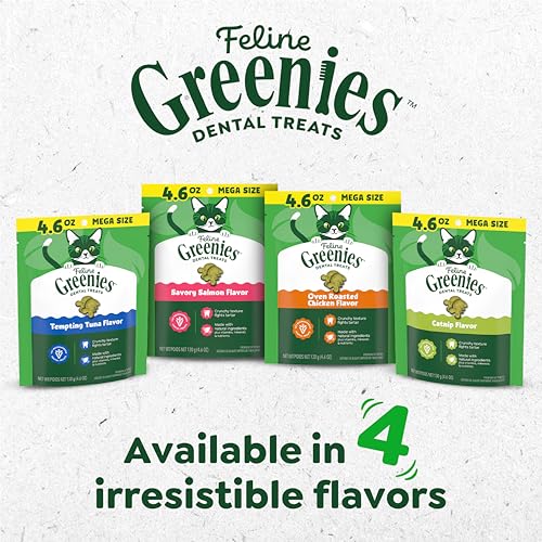 Thumbnail 8 de Greenies Feline Natural Dental Cat Treats, Roasted Chicken Flavor, 9.75 oz