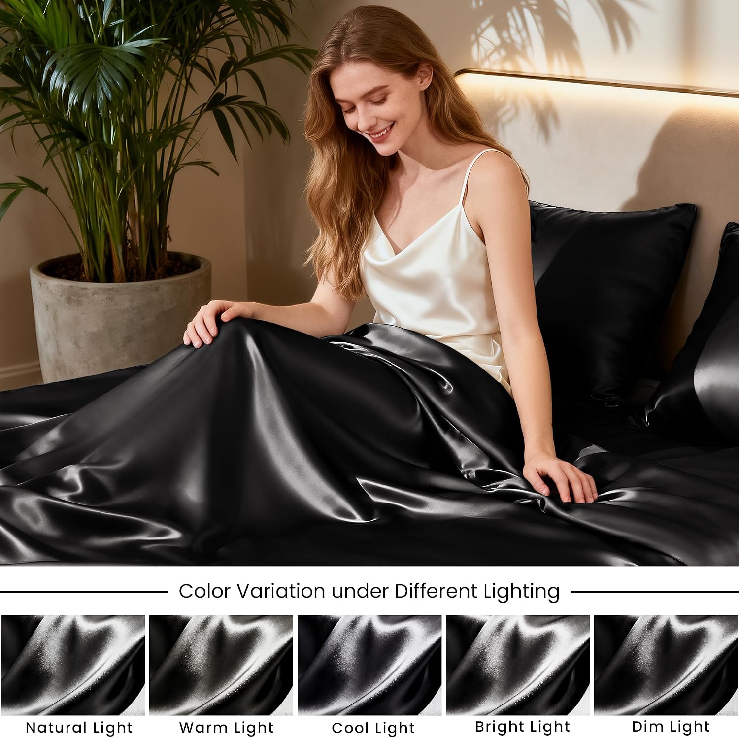 Thumbnail 6 de Love's cabin Satin Twin Sheets