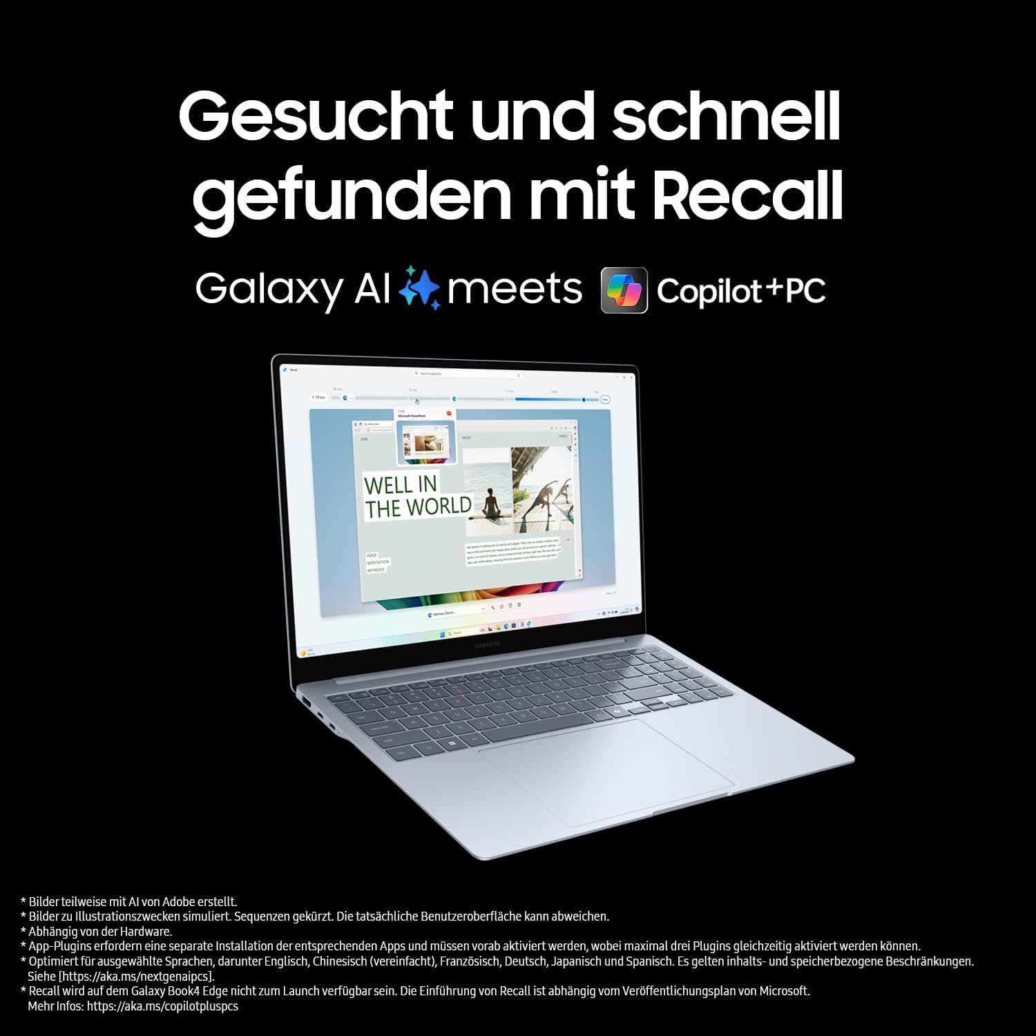 Thumbnail 2 de Samsung Galaxy Book4 Edge AI-Laptop – 15,6 Zoll, 16 GB RAM, Snapdragon X Plus, 256 GB