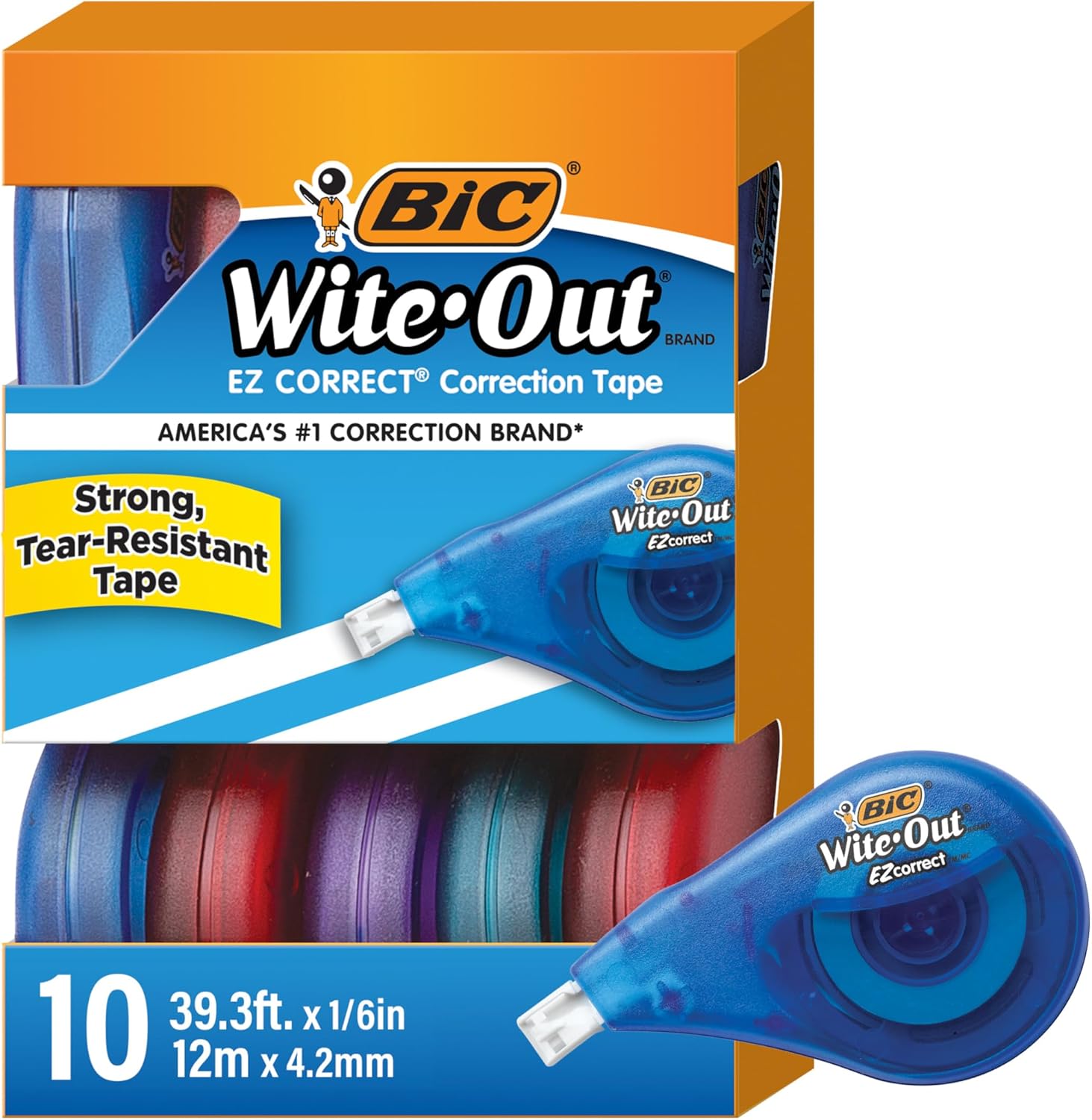 Detalle de BIC Wite-Out EZ Correct Tear-Resistant Correction Tape (39.3 ft, 10 Count)