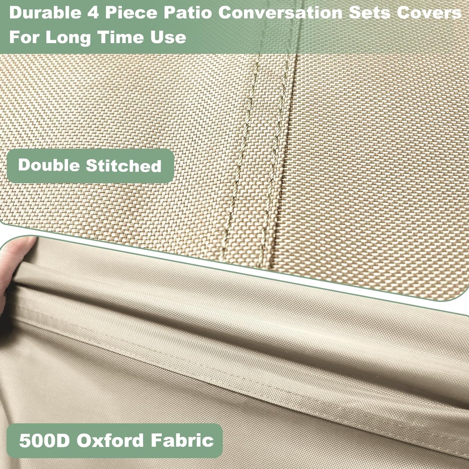 Detalle de Gasadar outdoor furniture cover set, 600D Oxford fabric