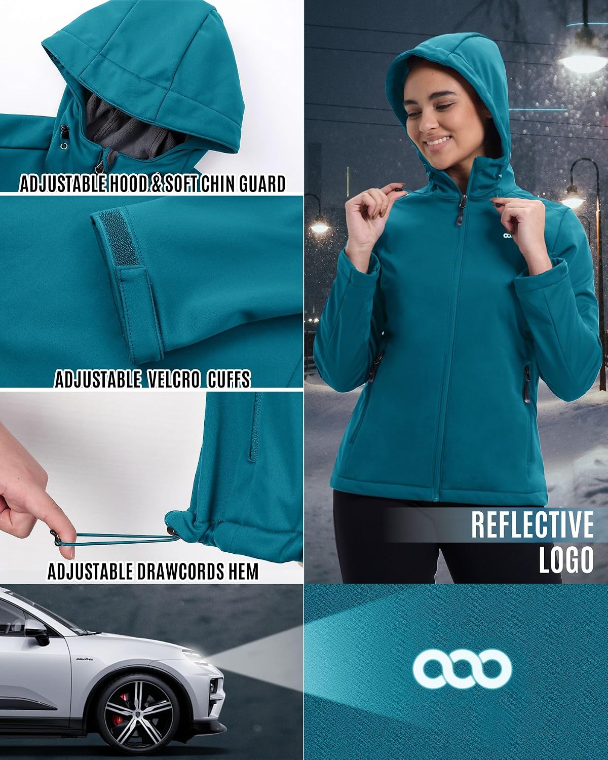 Thumbnail 4 de 33,000ft Damen Softshelljacke fleecegefüttert