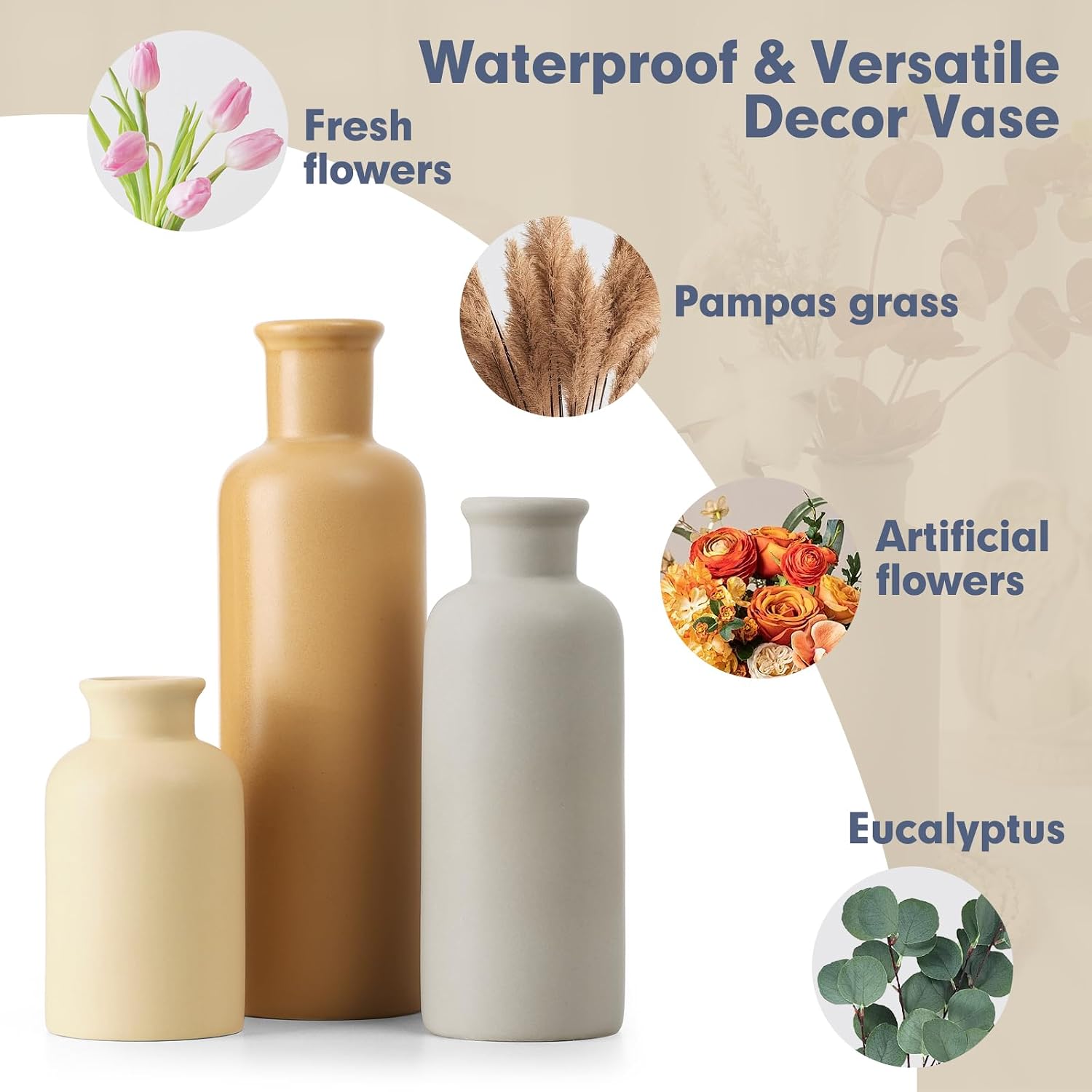 Thumbnail 6 de Ceramic Vase Set of 3