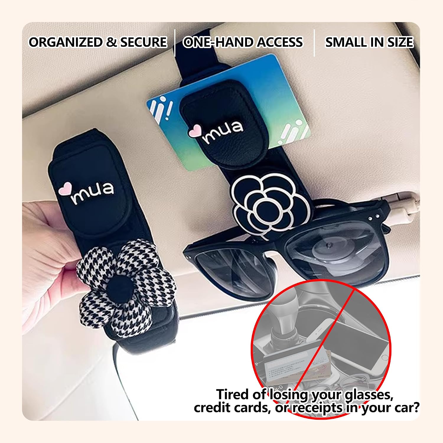 Thumbnail 6 de UINSUE Leather Car Sunglasses Holder