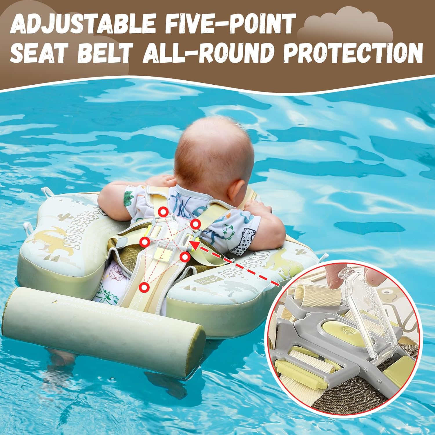 Detalle de GENTEACO Mambobaby Baby Swim Float with Canopy (Non-Inflatable, 3–24 Months)