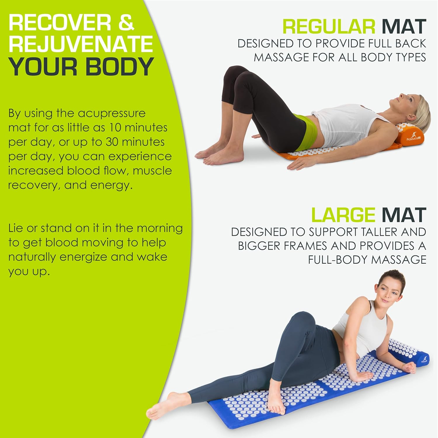 Thumbnail 4 de ProsourceFit Acupressure Mat and Pillow Set for Pain Relief 🧘
