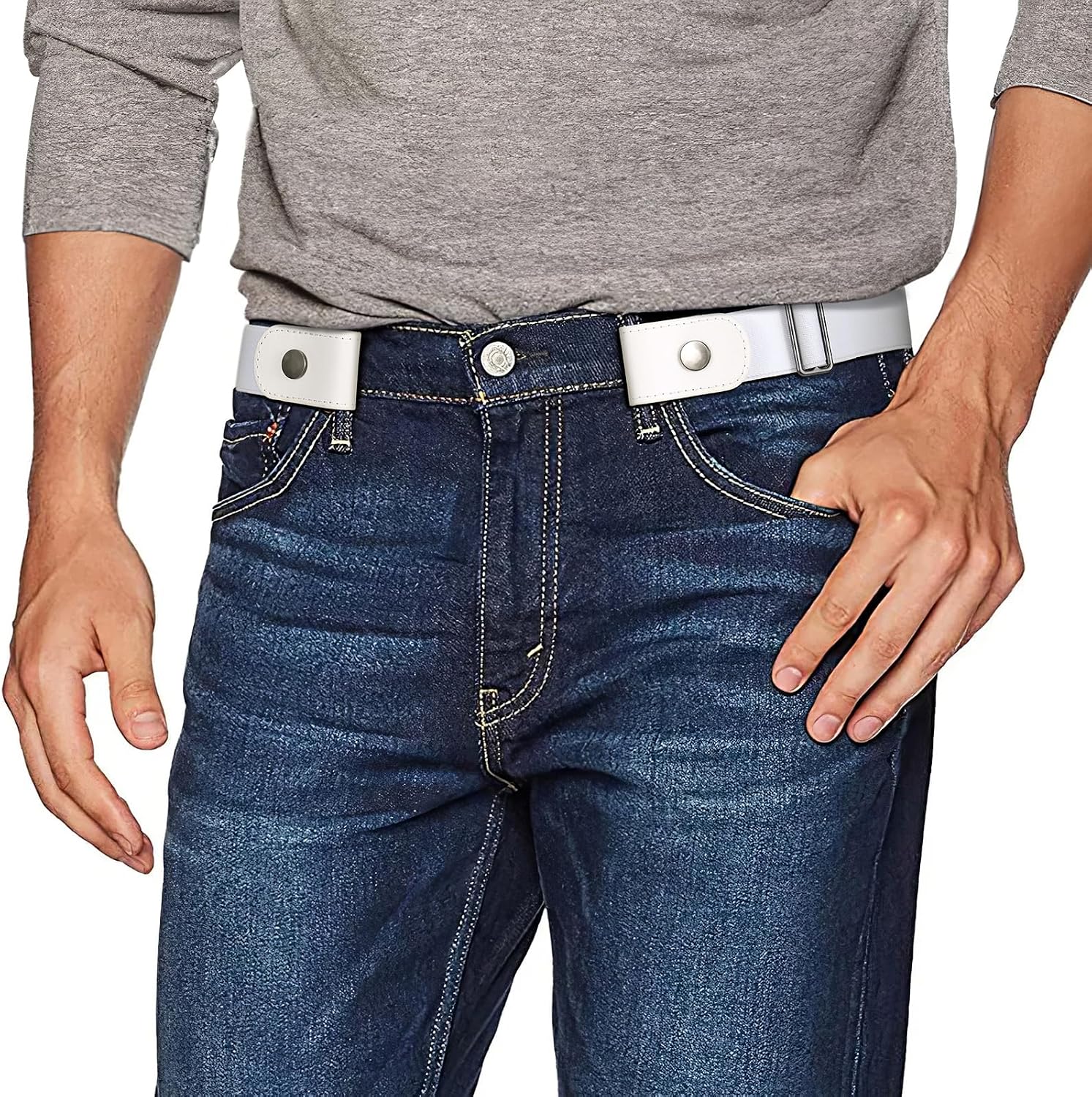 Thumbnail 6 de JASGOOD No Buckle Elastic Belt – Buckle-Free, Adjustable No-Show Belt for Jeans and Pants