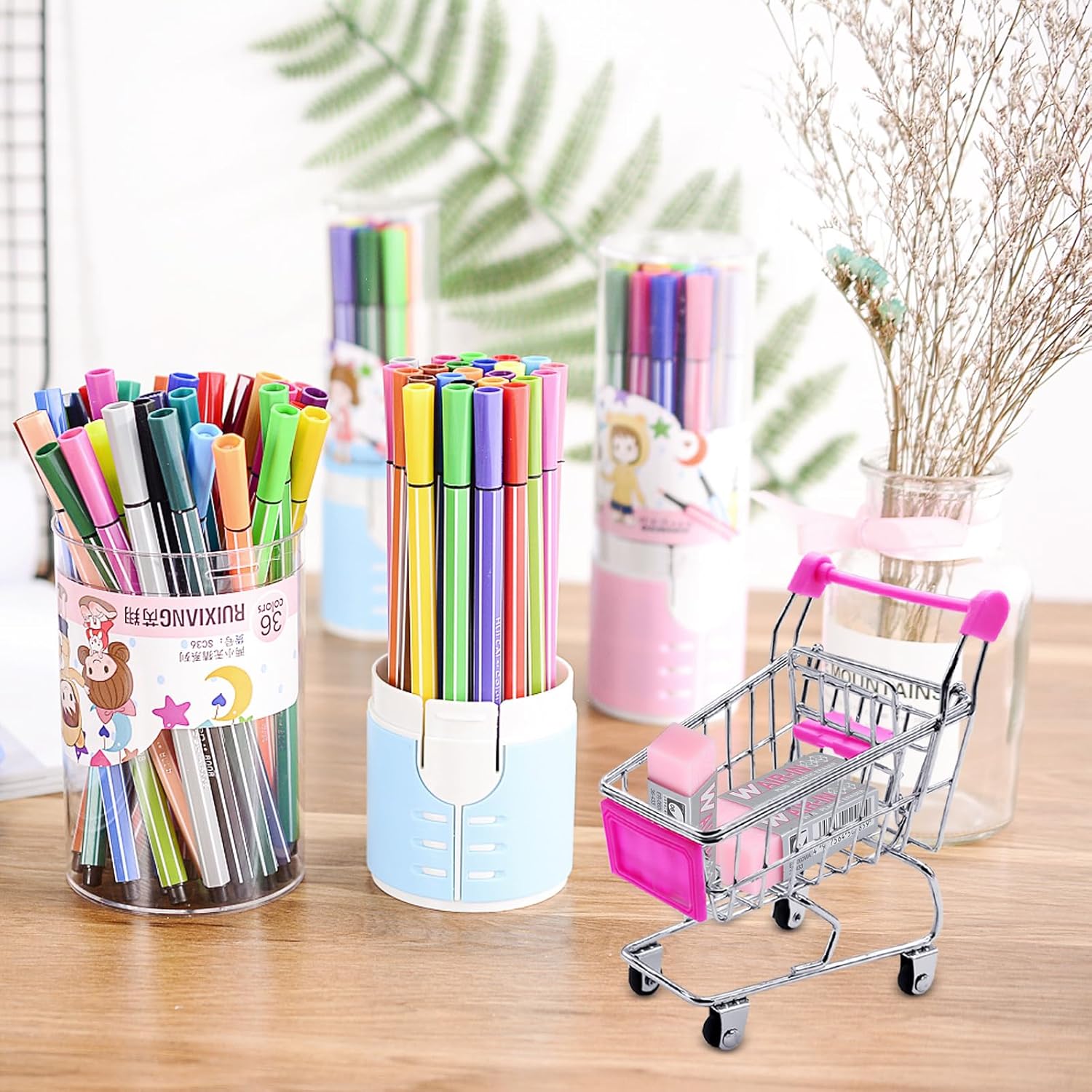 Thumbnail 5 de Yeelua Mini Shopping Trolley 2-piece desk tidy 🛒
