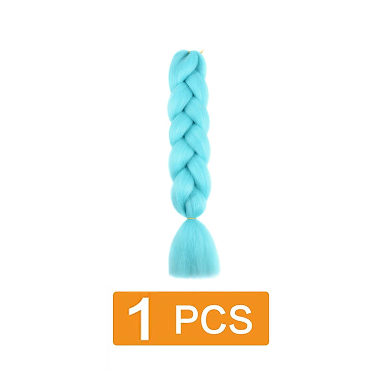 Detalle 2 de prinfantasy Jumbo Zöpfe Haarverlängerung Blau – 60 cm synthetische Zopf-Braids für Afro-Haar, 100 g