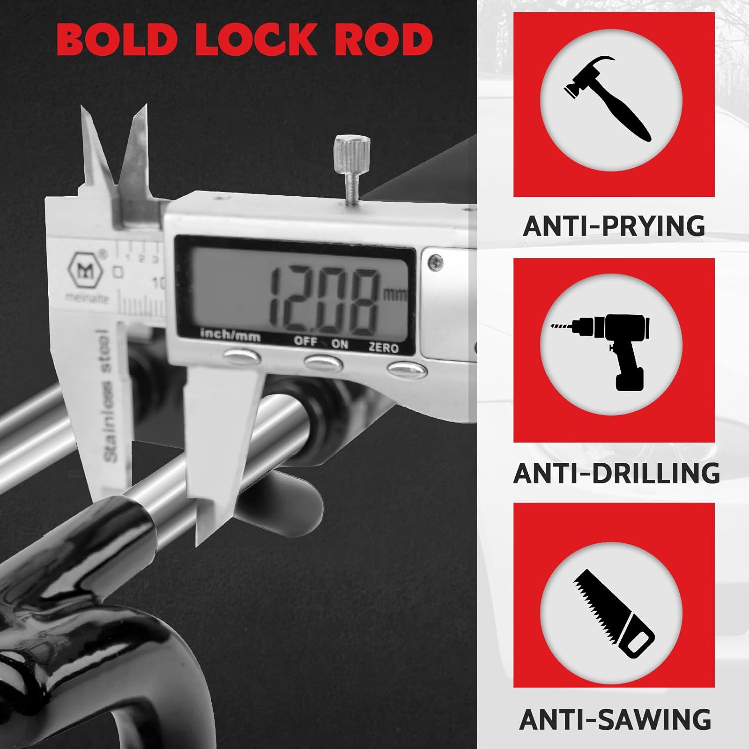 Detalle 2 de Tevlaphee Steering Wheel Lock 3 keys ๐