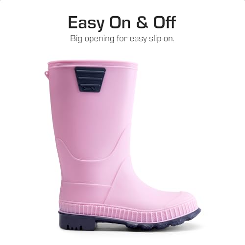 Detalle de DREAM PAIRS Boys Non-Slip Wellies - Pink (1 Big Kid)