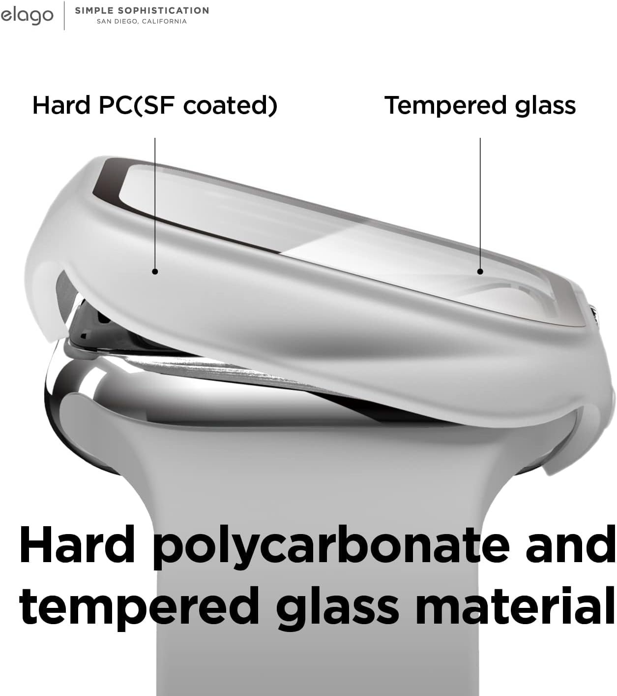Thumbnail 3 de elago Clear Shield custodia per Apple Watch 9/8/7 da 45 mm (protezione trasparente opaco)