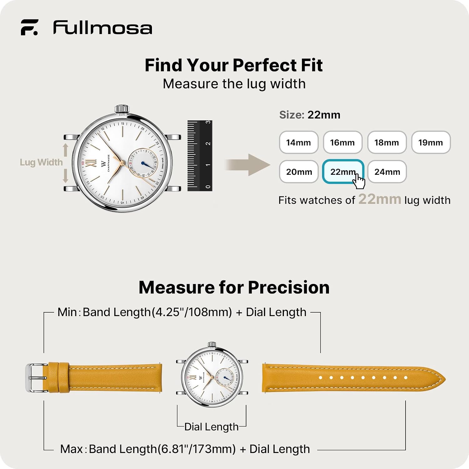 Thumbnail 4 de Fullmosa Cinturino 22mm per smartwatch 🕒