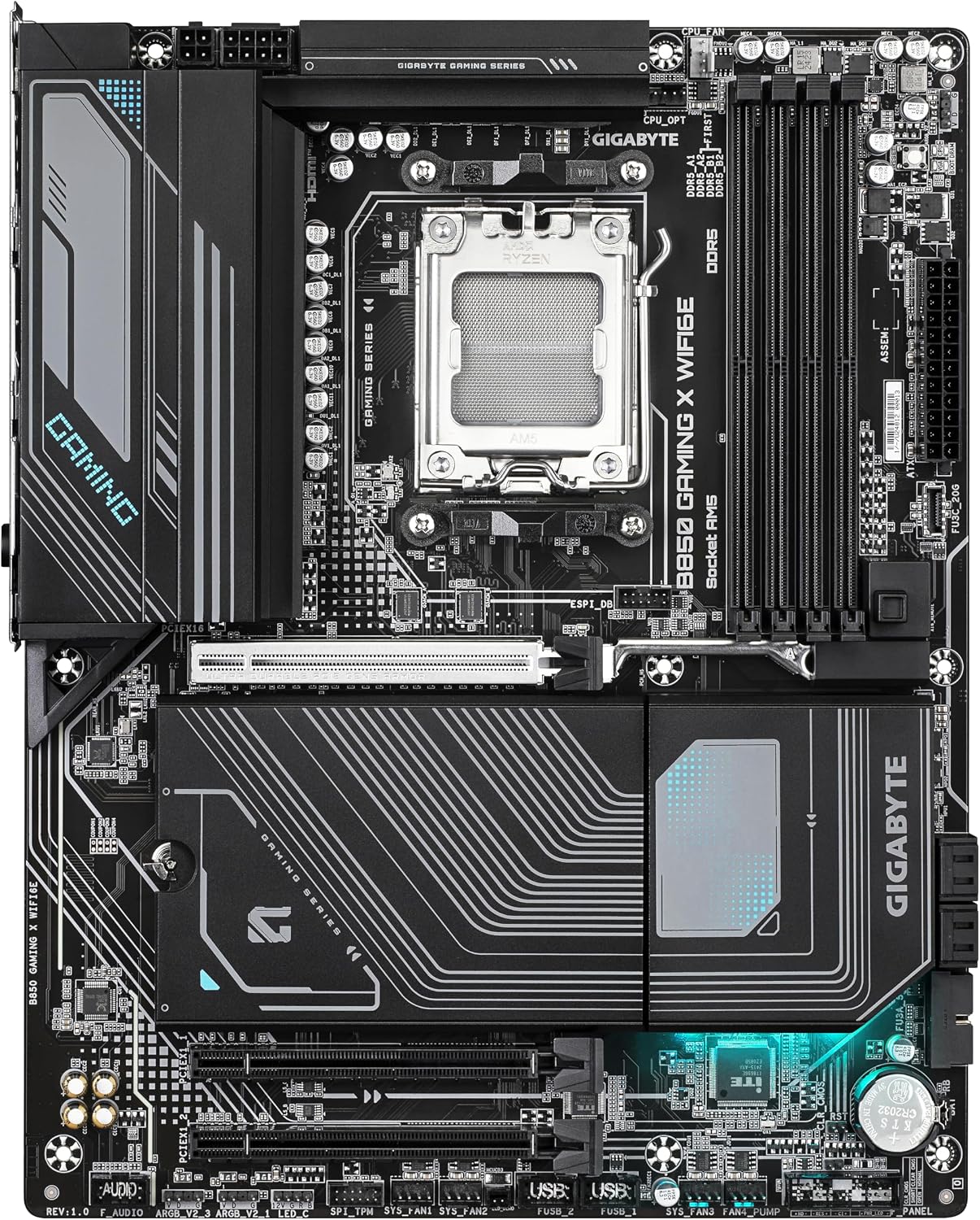 Detalle 2 de Gigabyte B850 GAMING X WIFI6E Motherboard for AMD Ryzen 9000 Series