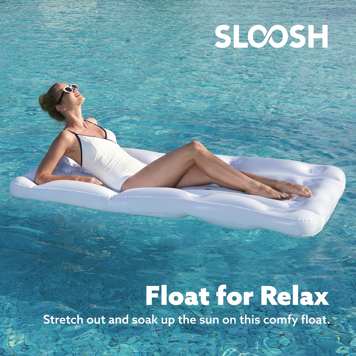 Detalle de SLOOSH Pool Toys Games Set: 6ft Inflatable Pong Toss Table with 10 Balls