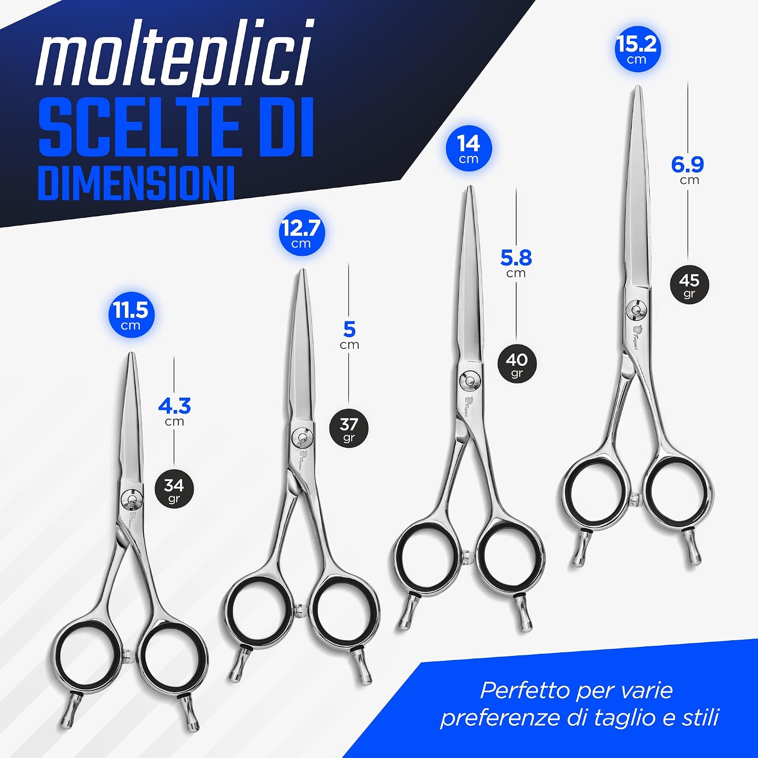 Thumbnail 5 de Fagaci Forbici Parrucchiere Professionali 5.5" – Lame Sottili in Acciaio 440C, Bilanciate e Ambidestre