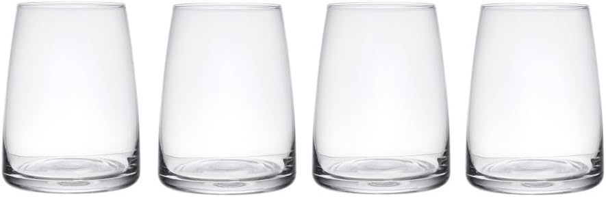 Detalle de Mikasa Palermo Stemless Wine Glasses, Set of 4, 350ml Lead-Free Crystal