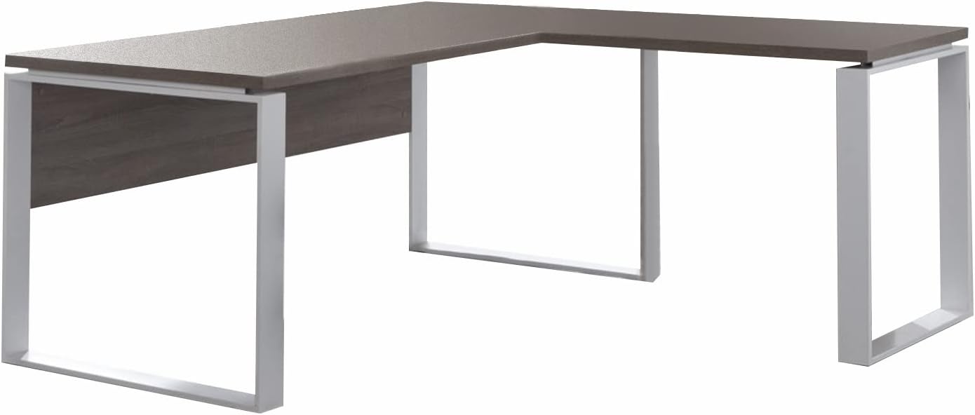 Detalle de Composad Scrivania DISEGNO – Angolare, 170x74,5x80+90 cm, Rovere Sonoma | Made in Italy