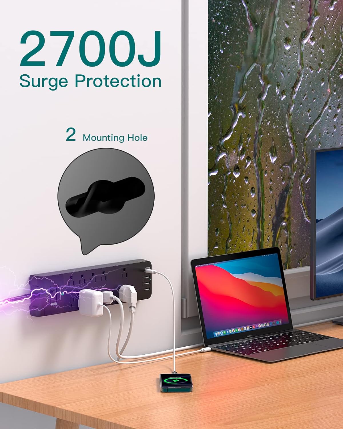 Thumbnail 4 de Addtam 10-Outlet Surge Protector 2700J 🔌