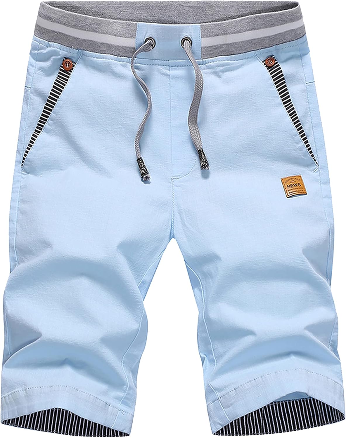 Detalle de HCSS Men's Casual Summer Chino Shorts with Elastic Waist: Practical Everyday Everydaywear