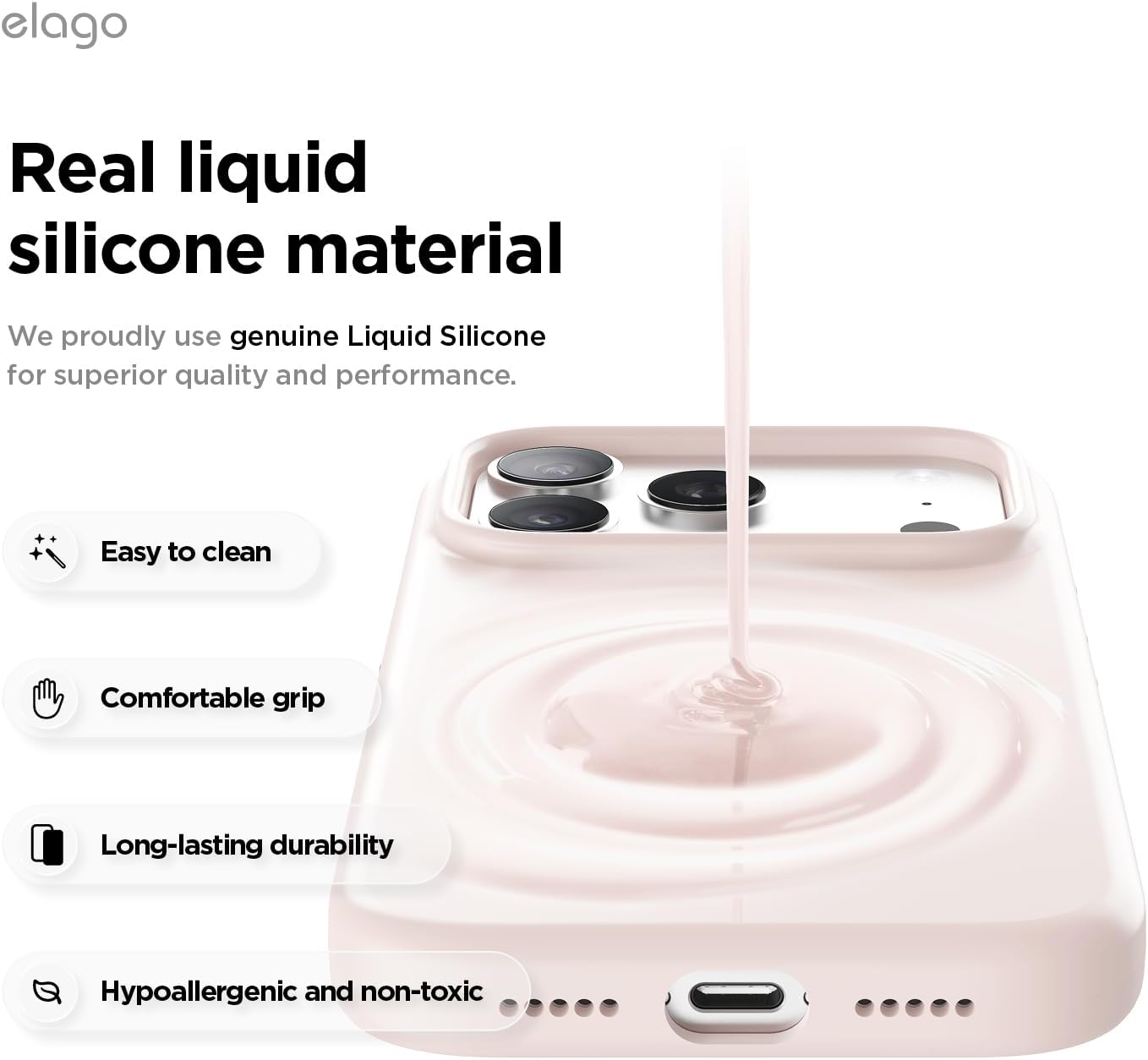 Thumbnail 5 de elago for iPhone 17 Pro Case: Premium Magnetic Liquid Silicone Case in Lovely Pink