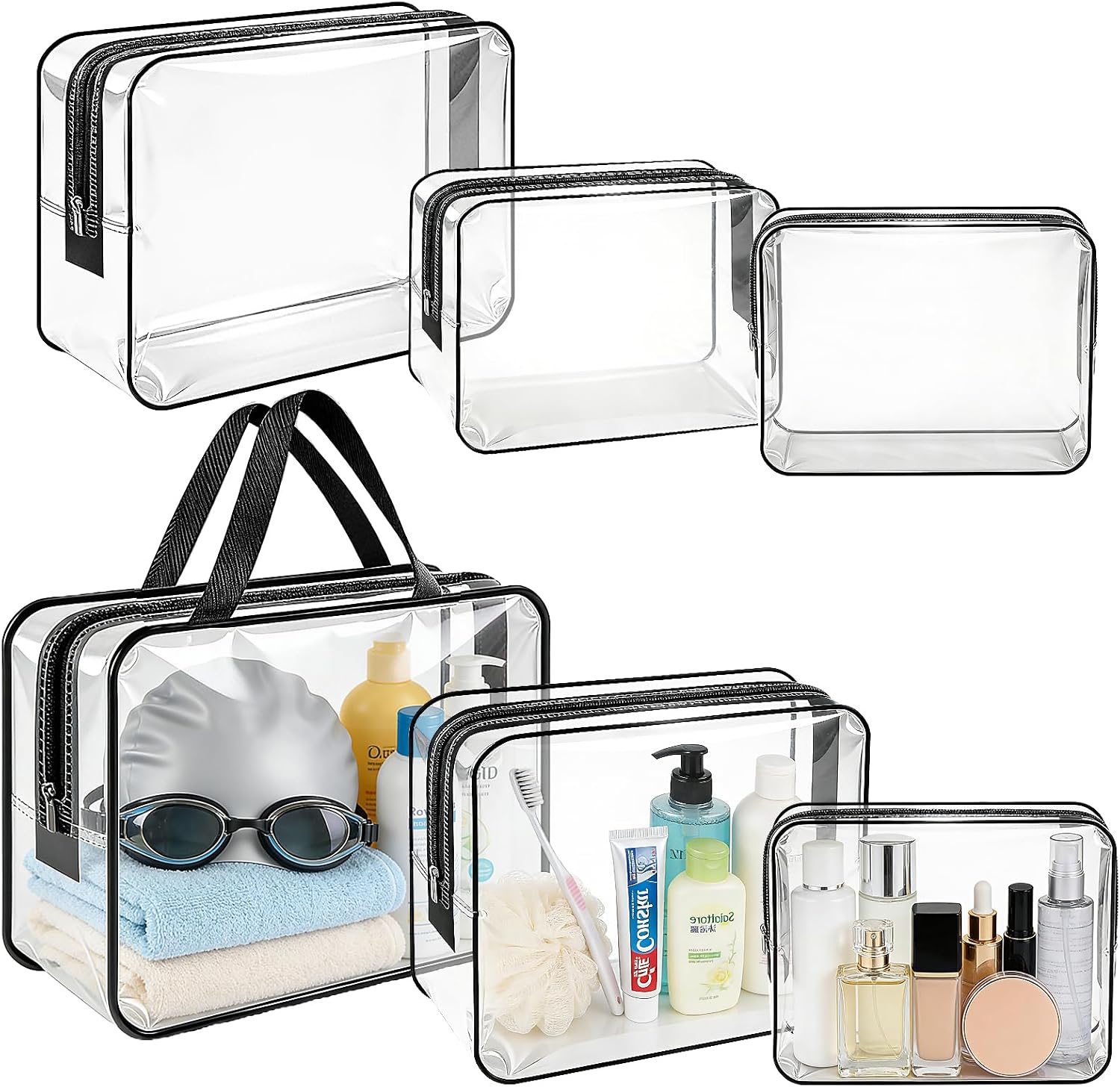 Thumbnail 6 de Clear Wash Bag for Toiletries by Funnasting – 3 in 1 Waterproof Transparent PVC Travel Bag