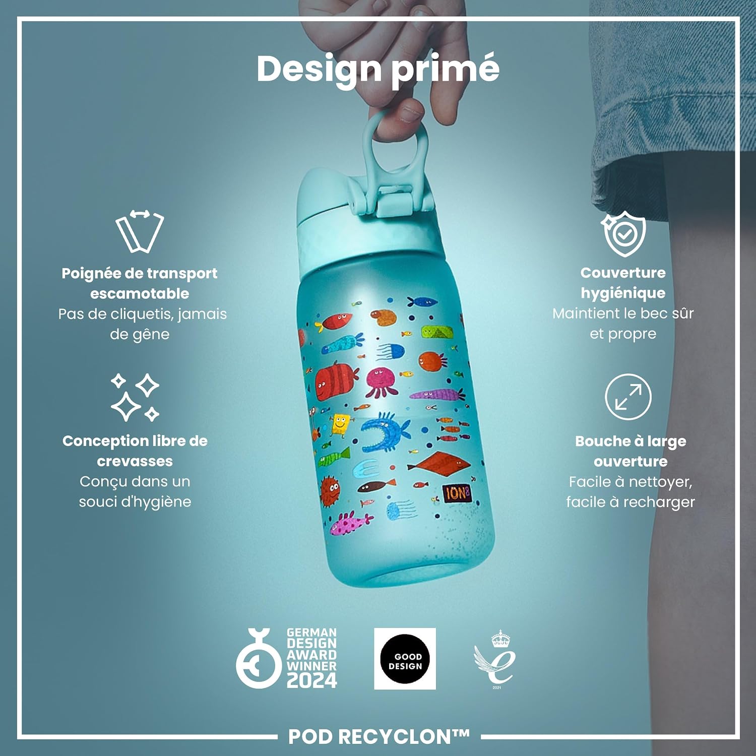 Detalle 2 de Ion8 Gourde anti-fuite pour enfants 🥤