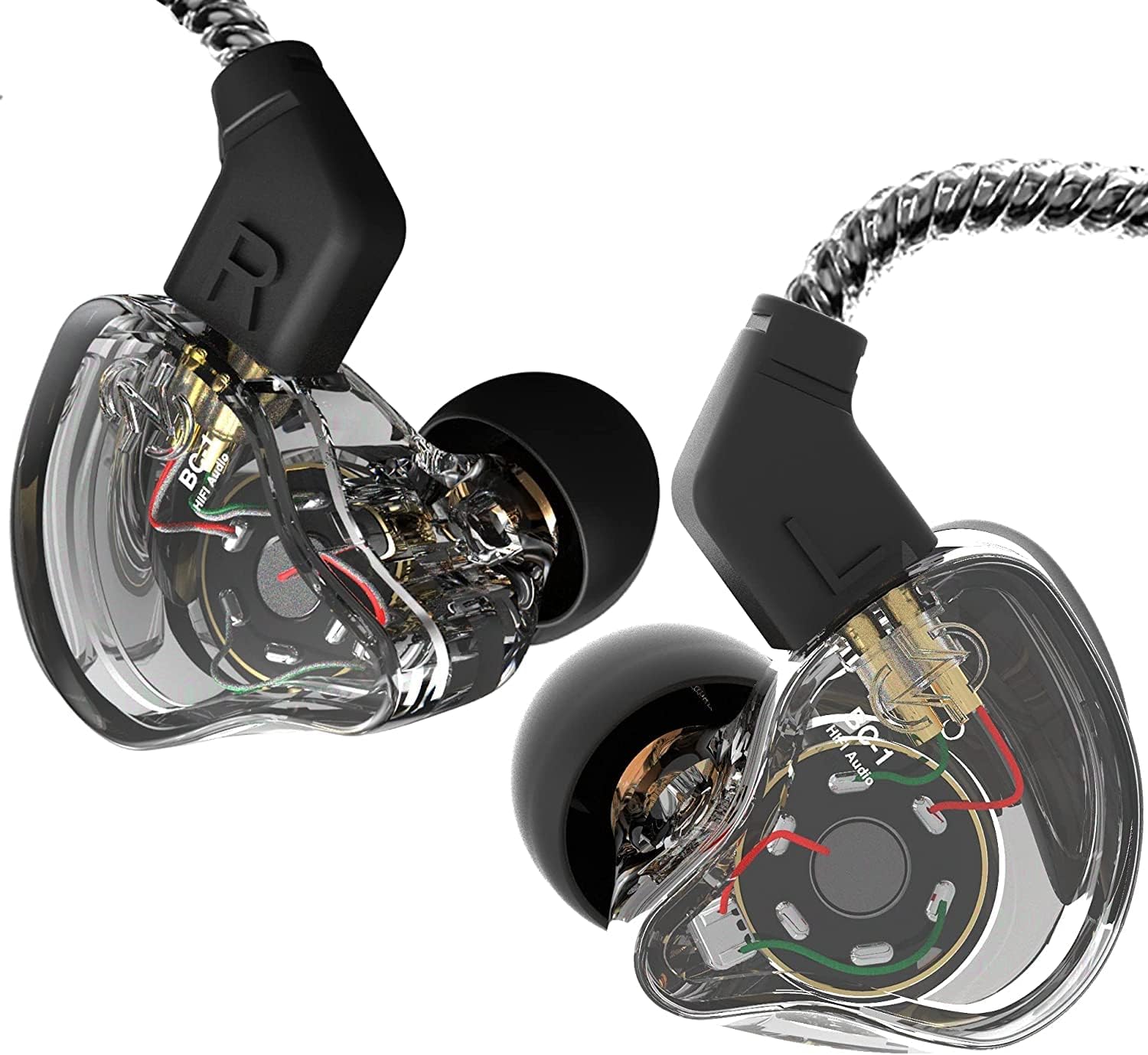 Detalle de KINBOOFI KZ ZST in-Ear Earbud Headphones – Hybrid Dual Driver HiFi Earphones (Purple, no mic)