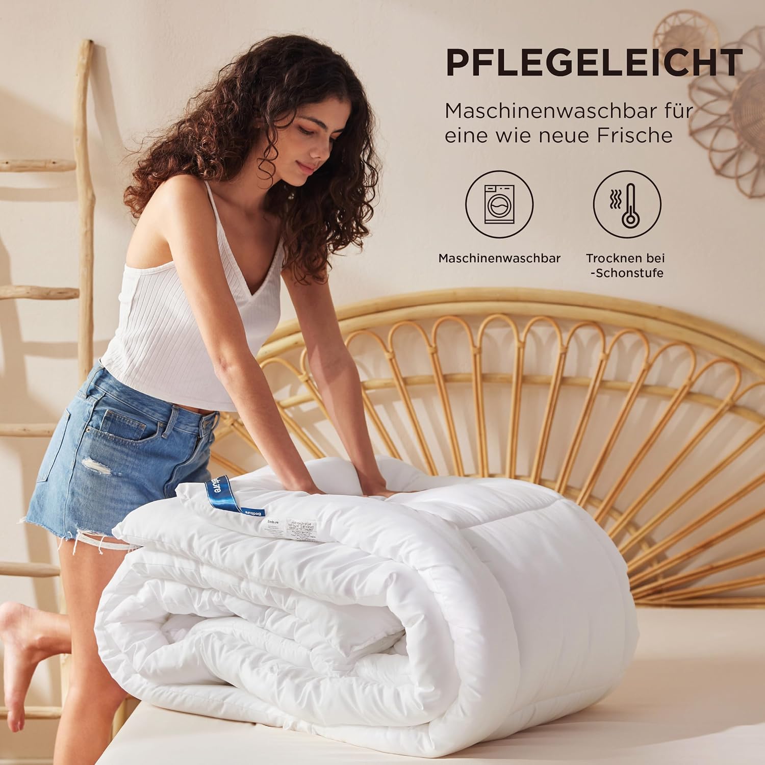 Thumbnail 6 de BEDSURE Bettdecke ohne Bezug 200x200 (Ganzjahresdecke) – 300 g/m², für Allergiker, grau
