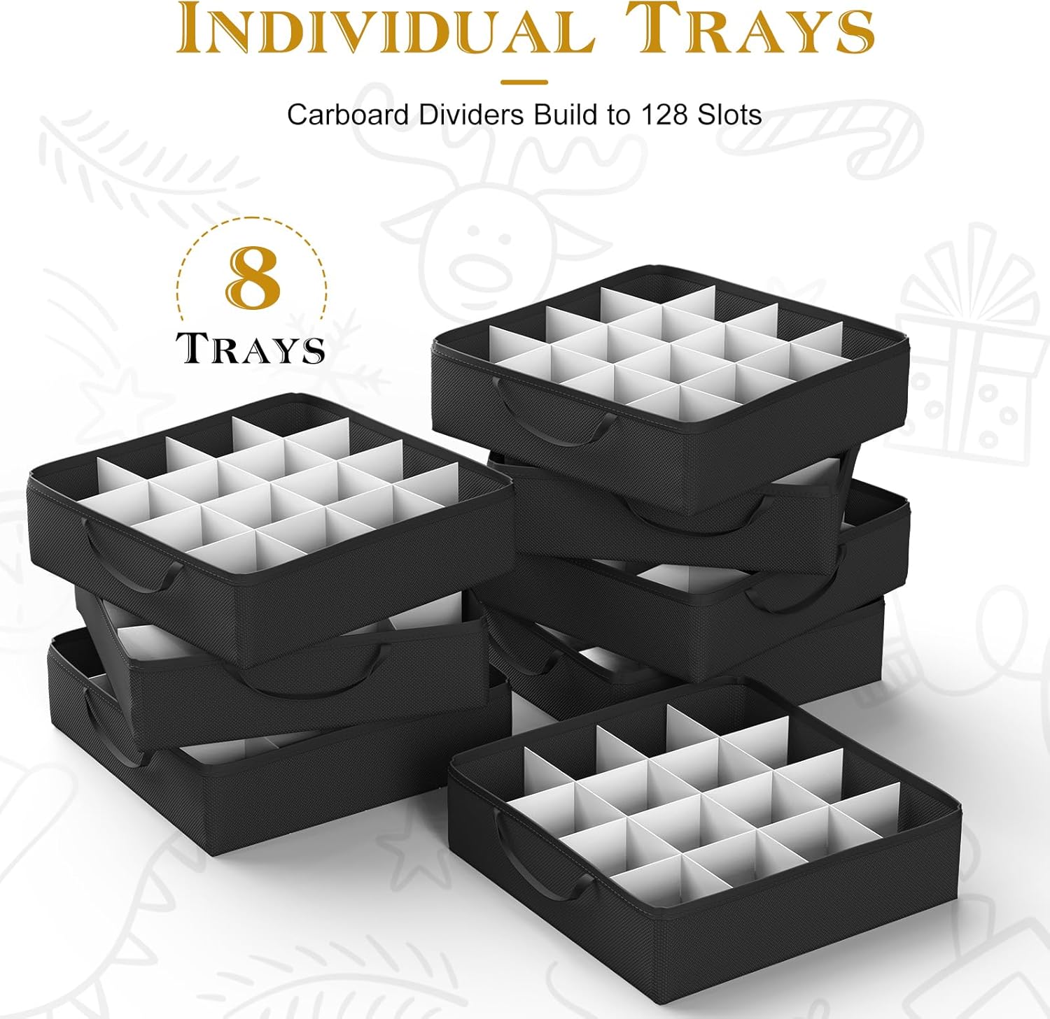 Thumbnail 2 de Patiobay Christmas Ornament Storage Box with 8 Trays 🎄