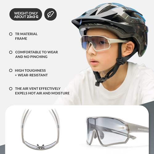 Detalle de ROCKBROS Lunettes de Soleil photochromiques pour enfants 📸