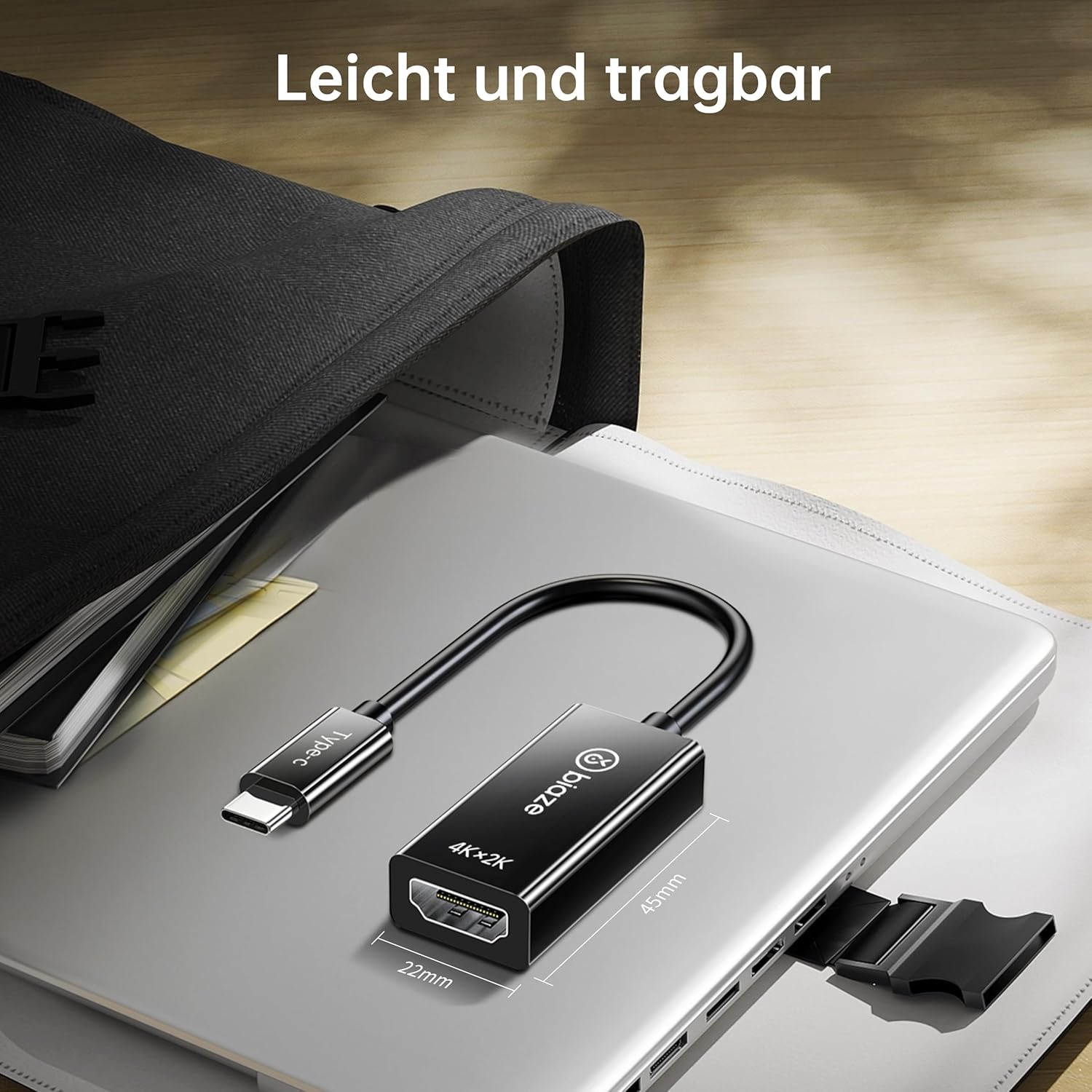 Thumbnail 6 de biaze ZH92 USB-C zu HDMI Adapter – 4K/ HDR, Plug & Play für Laptop, PC, TV & Monitor