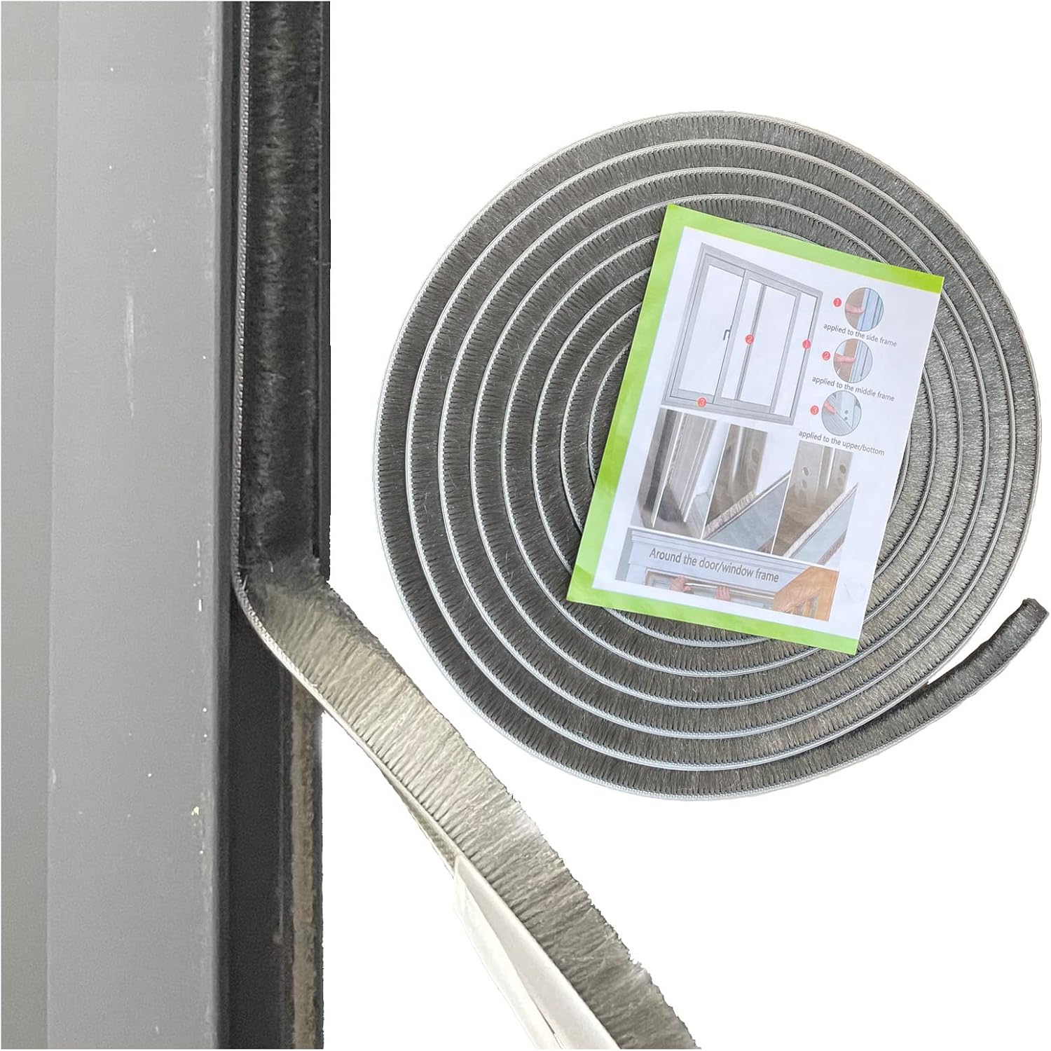 Detalle 2 de Self-Adhesive Pile Weather Stripping, 16.5 ft