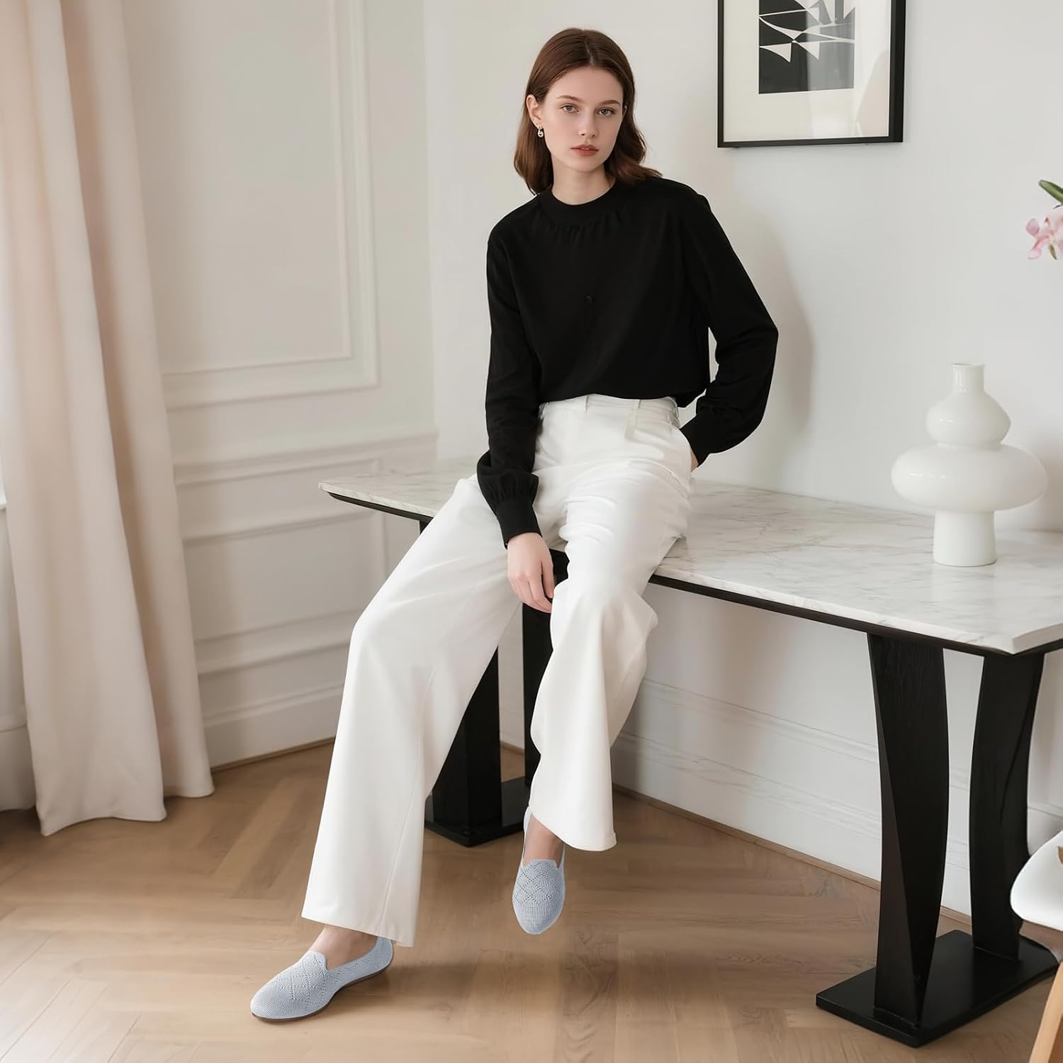 Detalle de Puxowe Bequeme Ballerinas Memory-Foam