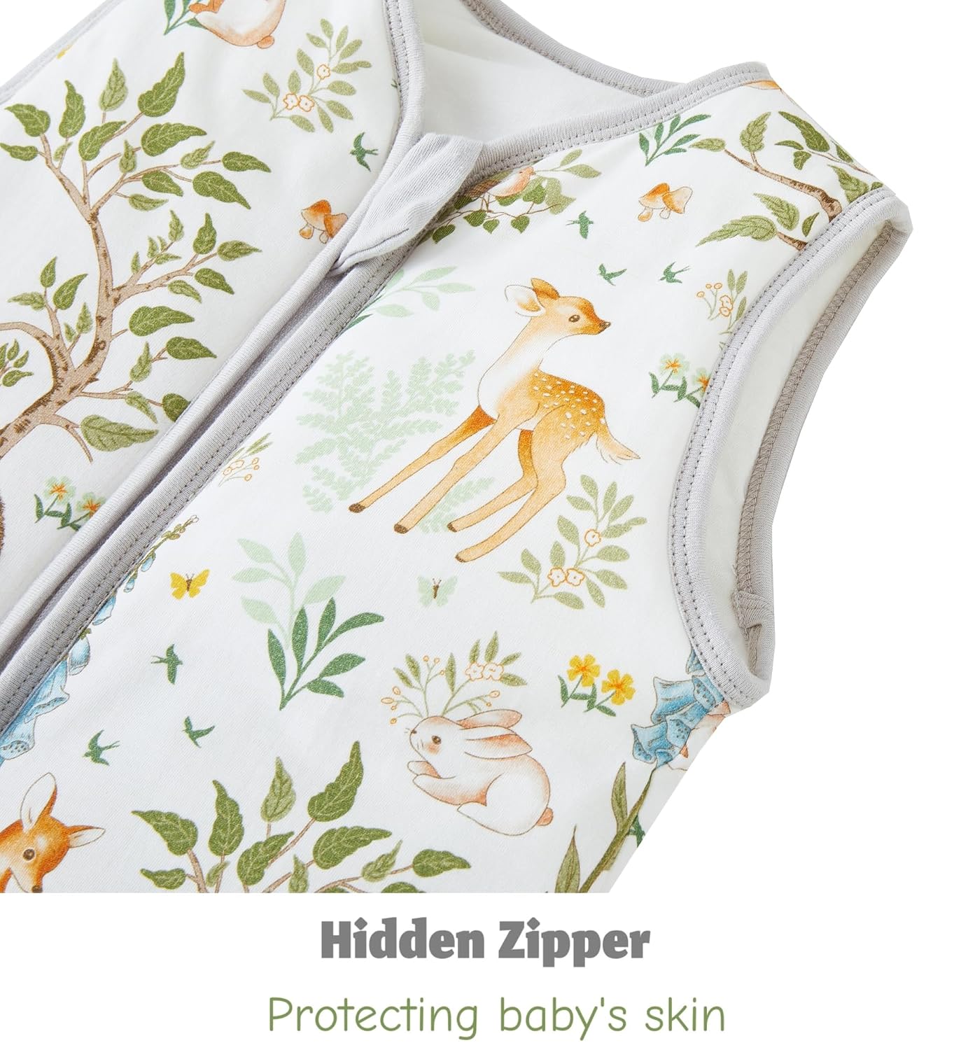 Detalle de Chilsuessy 2er Pack Baby-Schlafsack mit Füßen 2.5 Tog (90 cm) – Winter-Set mit Wald & Bären