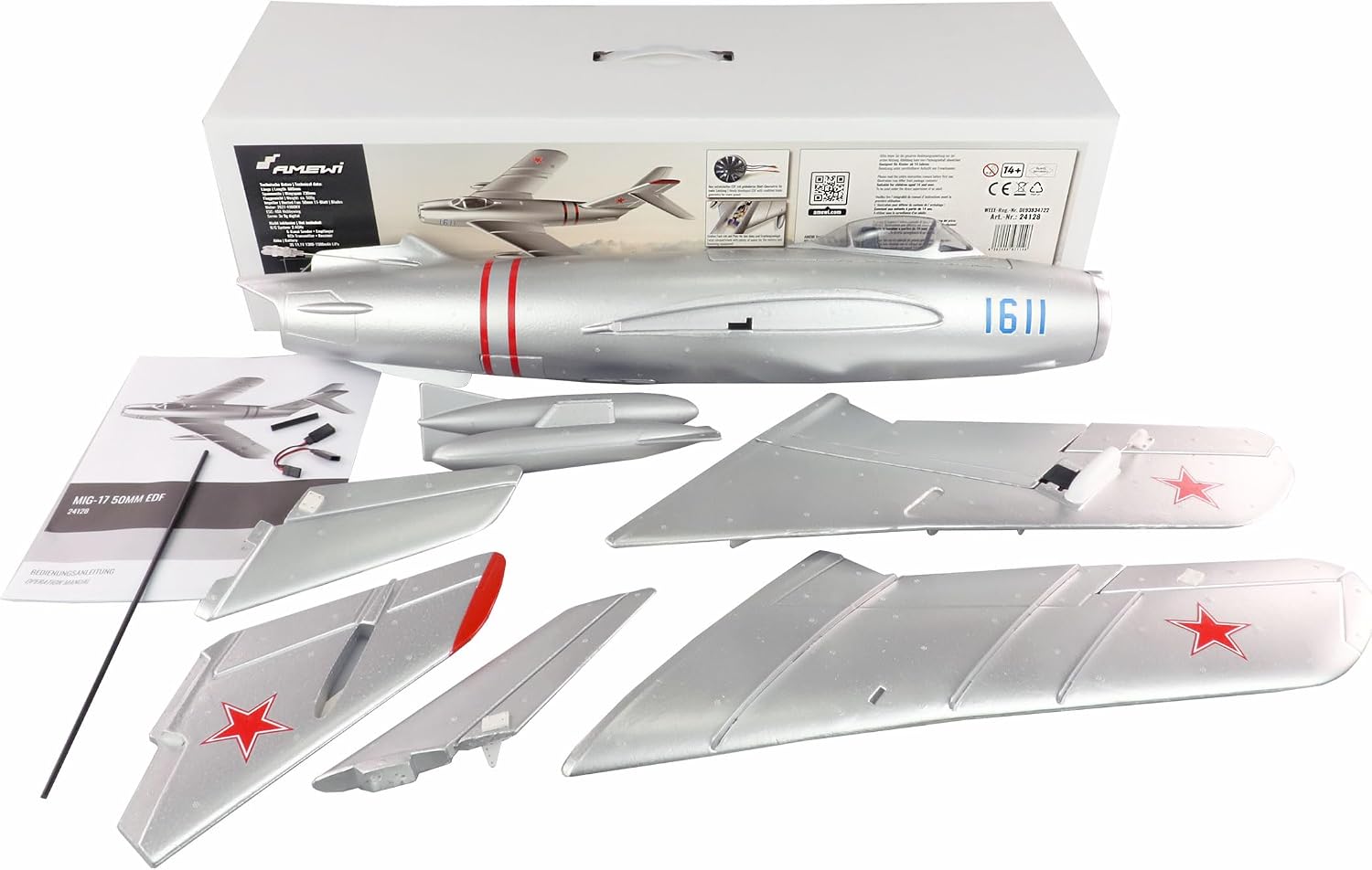 Detalle 2 de Amewi 24128 AMXFlight MIG-17 – samolot RC EDF 730 mm z pianki