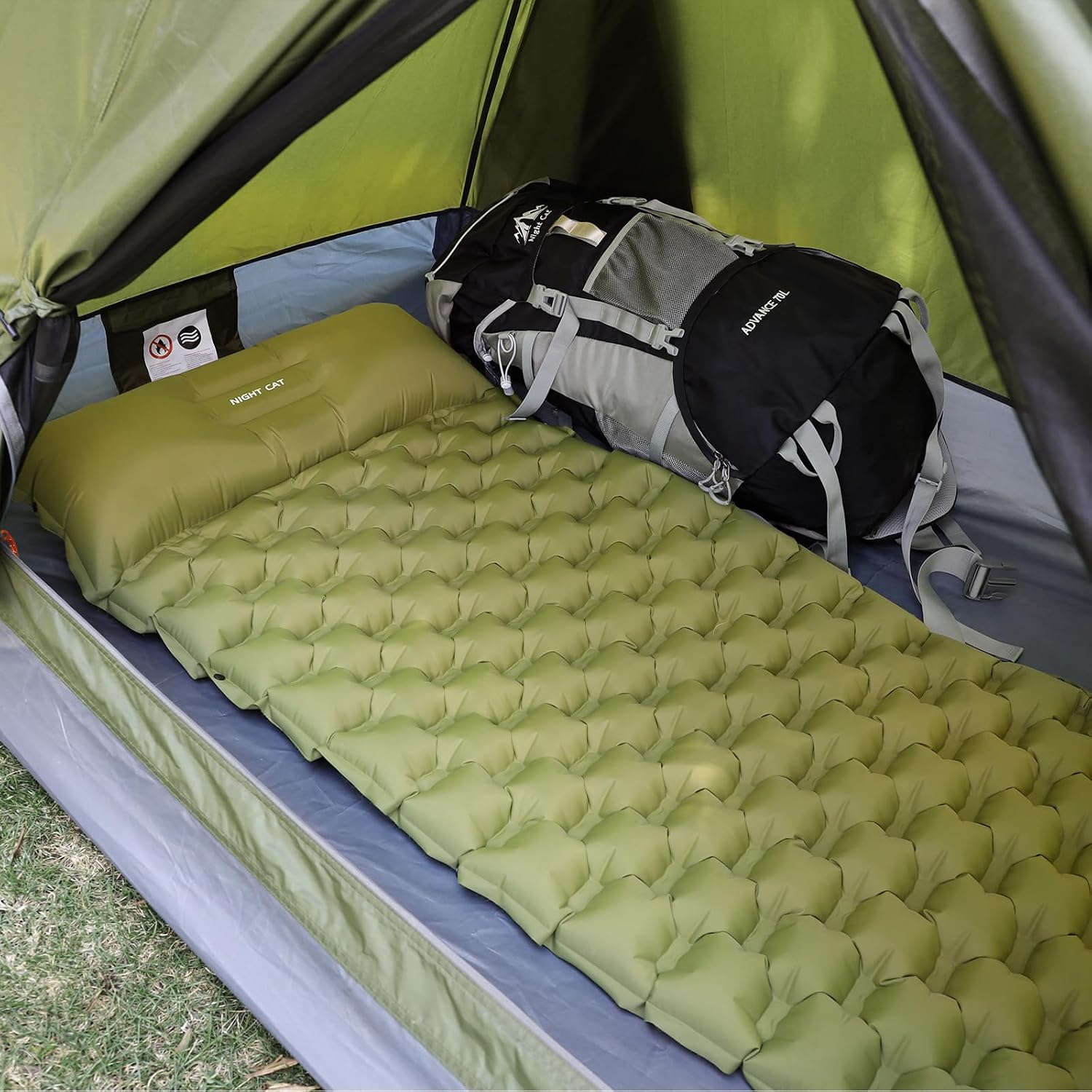 Detalle 2 de Night Cat 2-Personen-Zelt für Camping mit 3000 mm wasserdichtem Gewebe