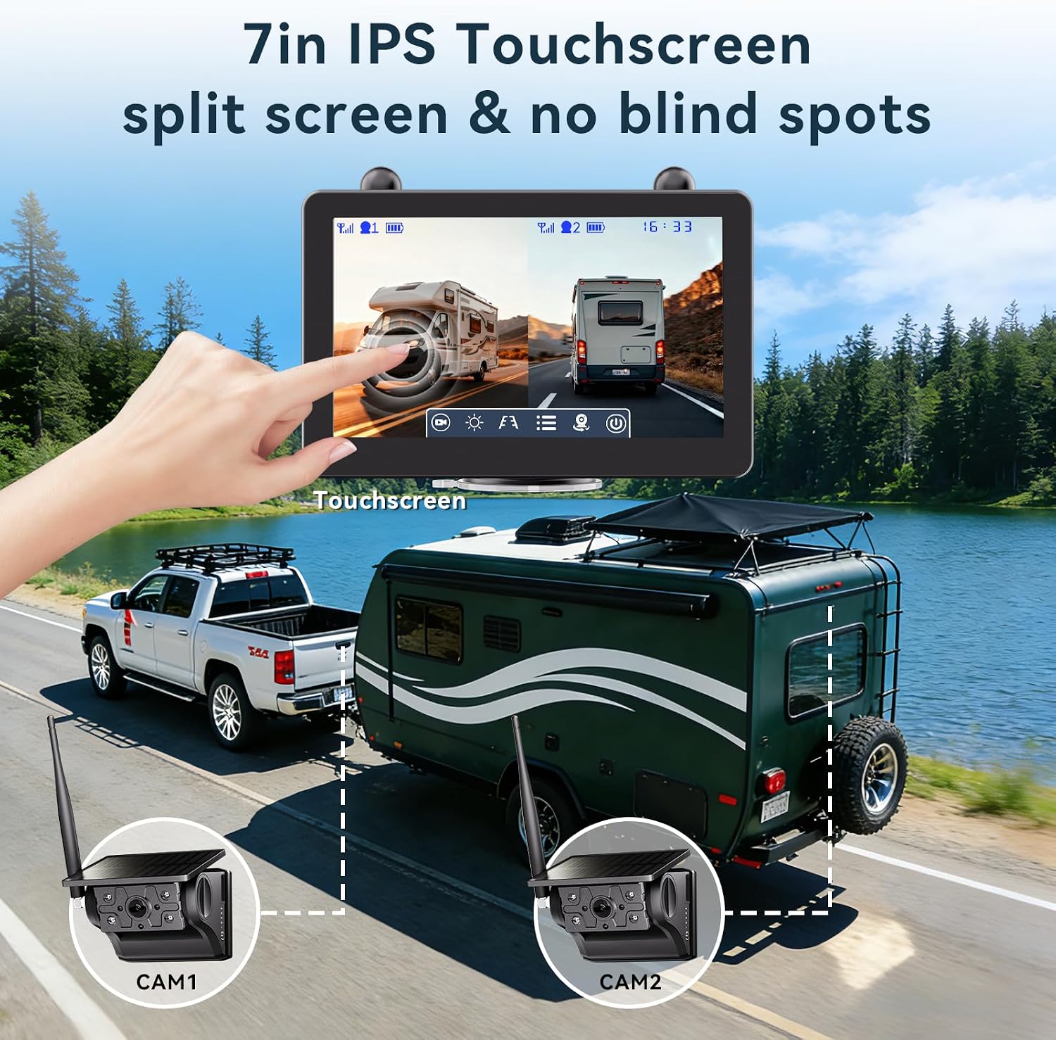 Thumbnail 6 de Ecoycoa 2 Solar Magnetic Wireless 7" Monitor