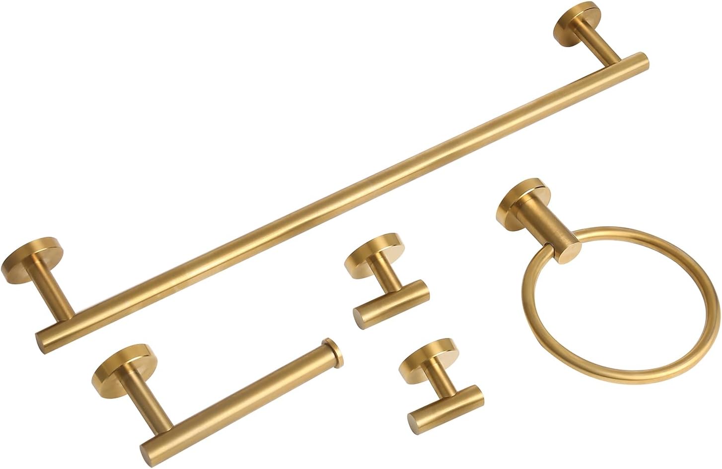 Thumbnail 6 de Ntipox YM0423 5-Piece Brushed Gold Bathroom Hardware Set with 23.6-Inch Towel Bar