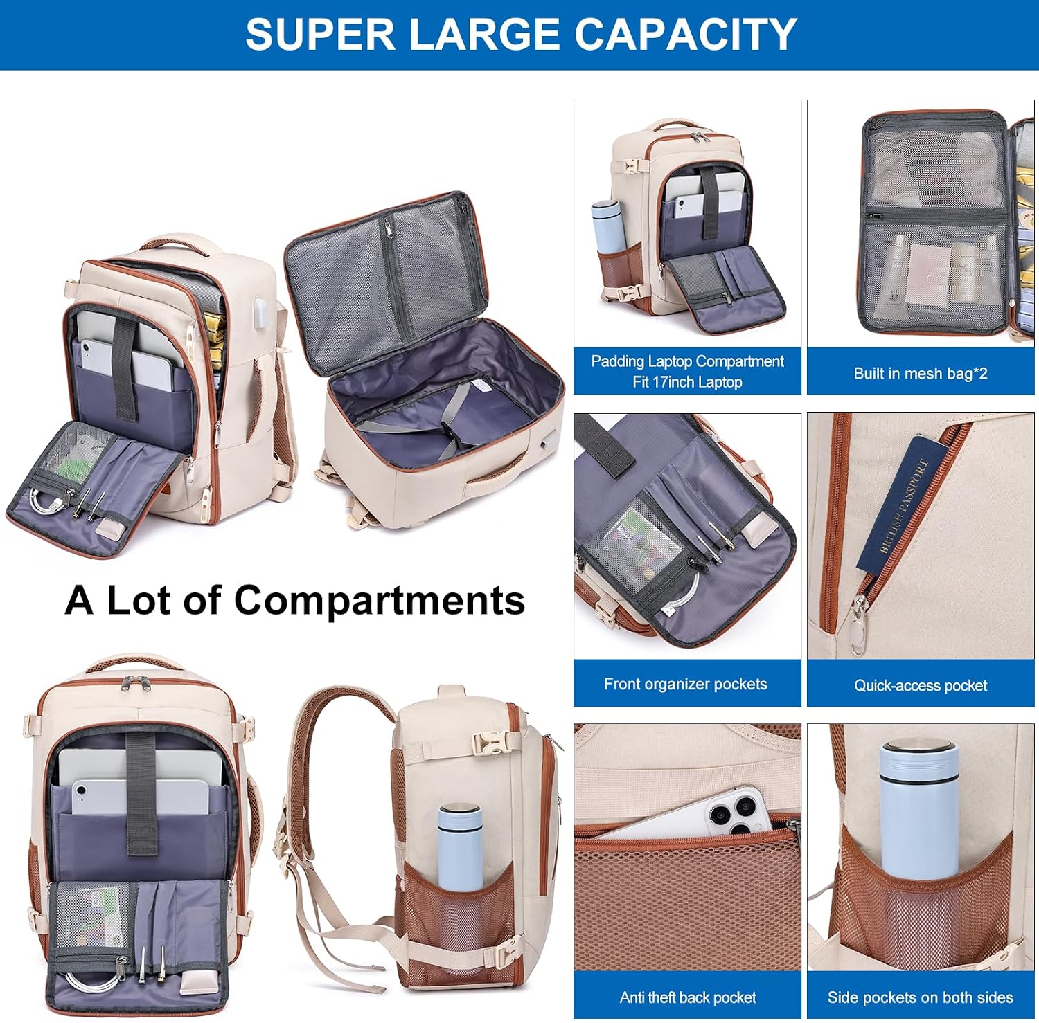 Detalle de Ryanair 40x20x25 Cabin Backpack 20L